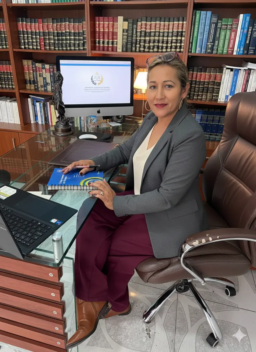 Abogada Liliana Hernández en su oficina